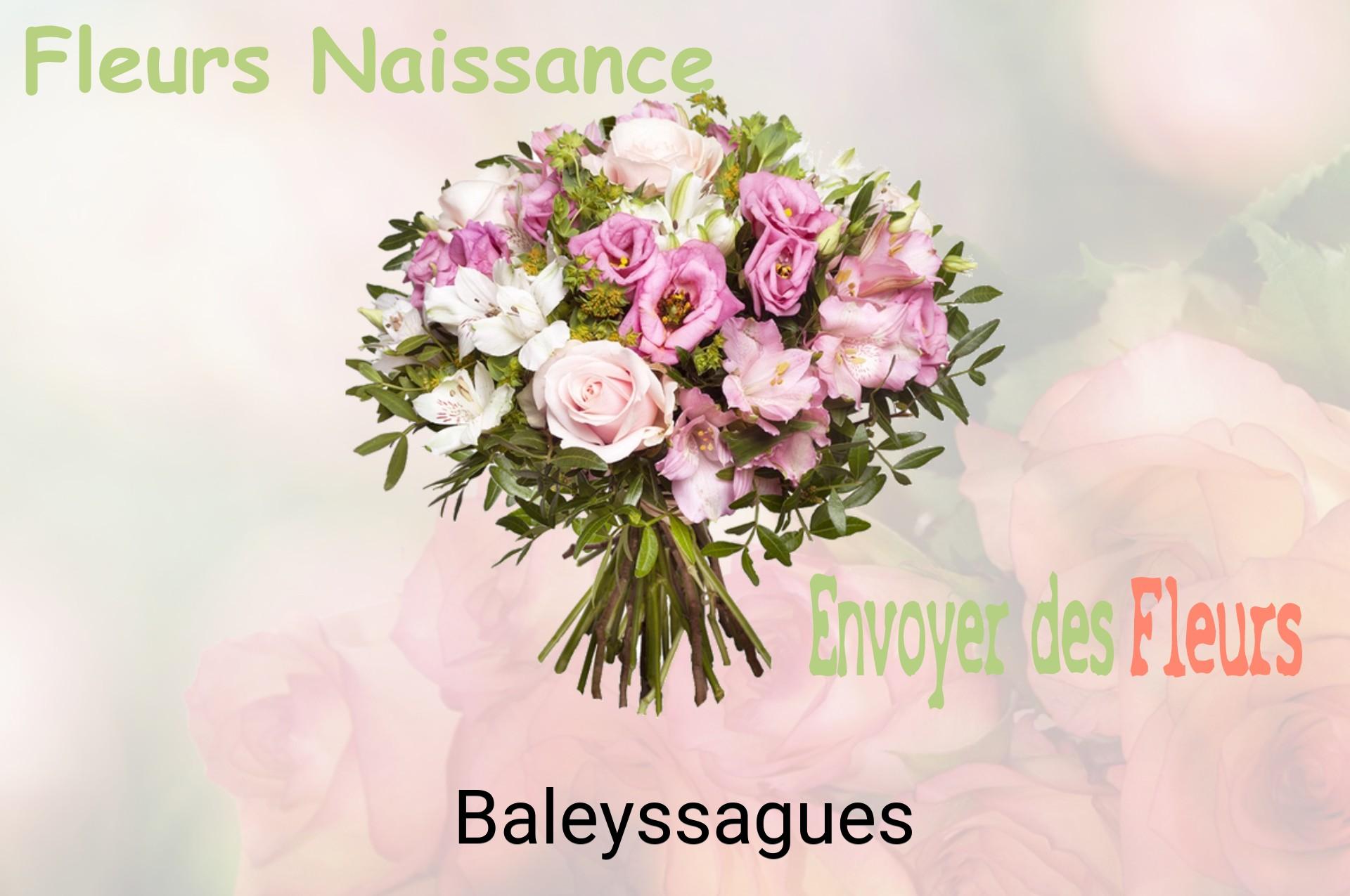 Bouquet de fleurs de naissance livré à Baleyssagues