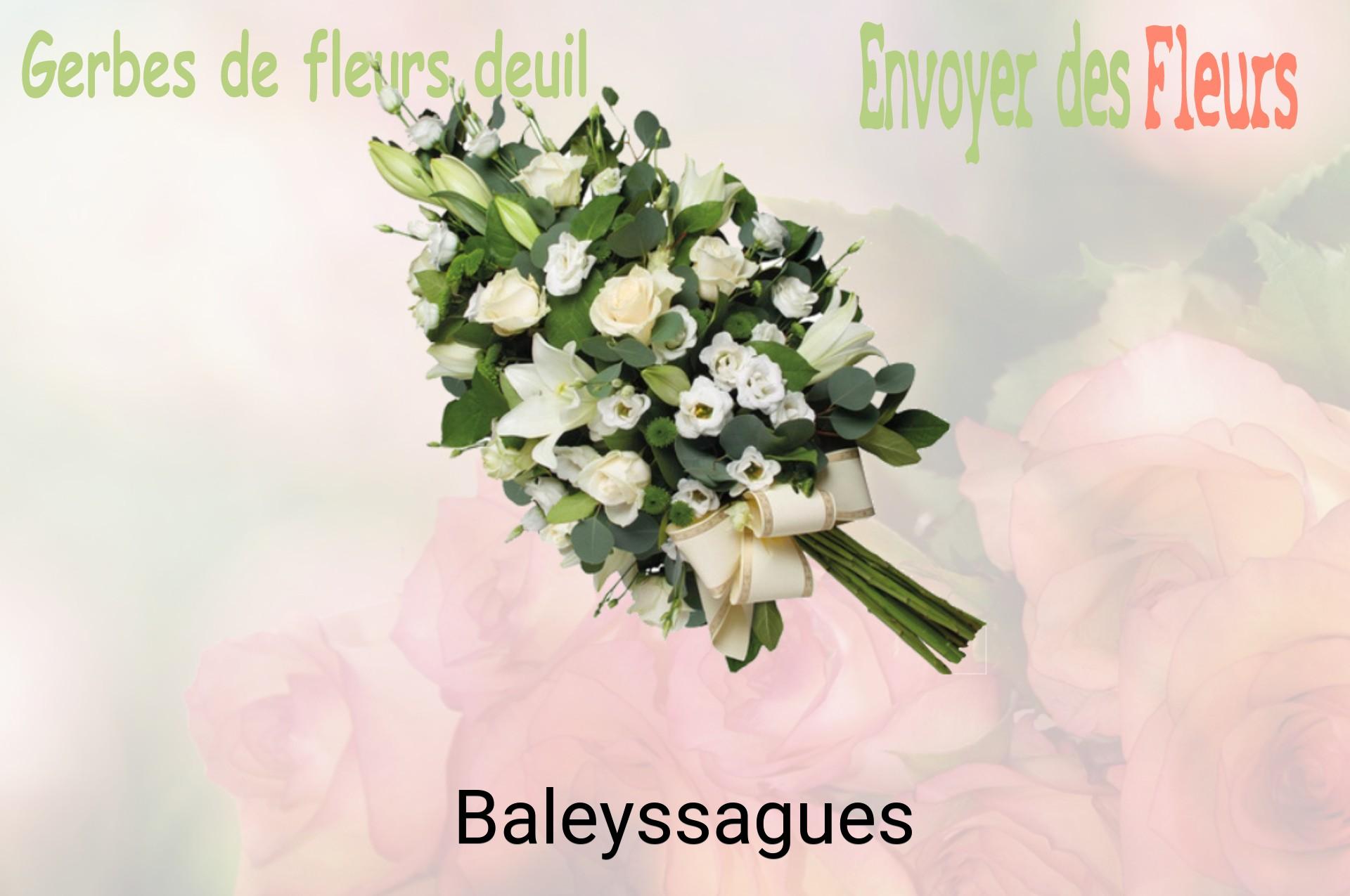 Gerbe de fleurs de deuil livrée à Baleyssagues